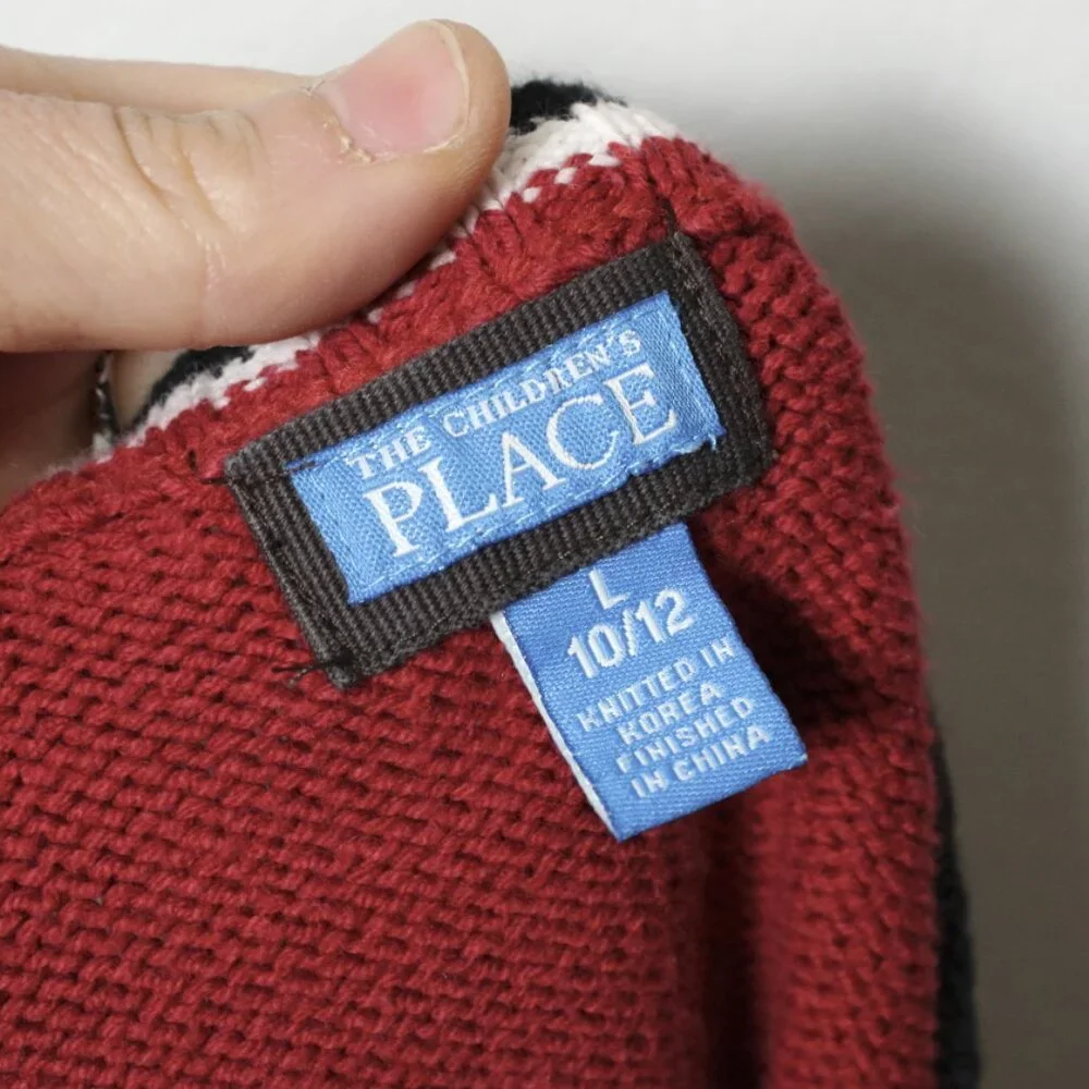Children's Place Orange Sweater Vest 10/12 (L)
